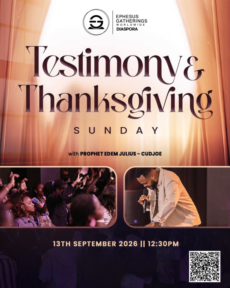 Testimony and Thanksgiving Sunday &mdash; Sep 13, 2026